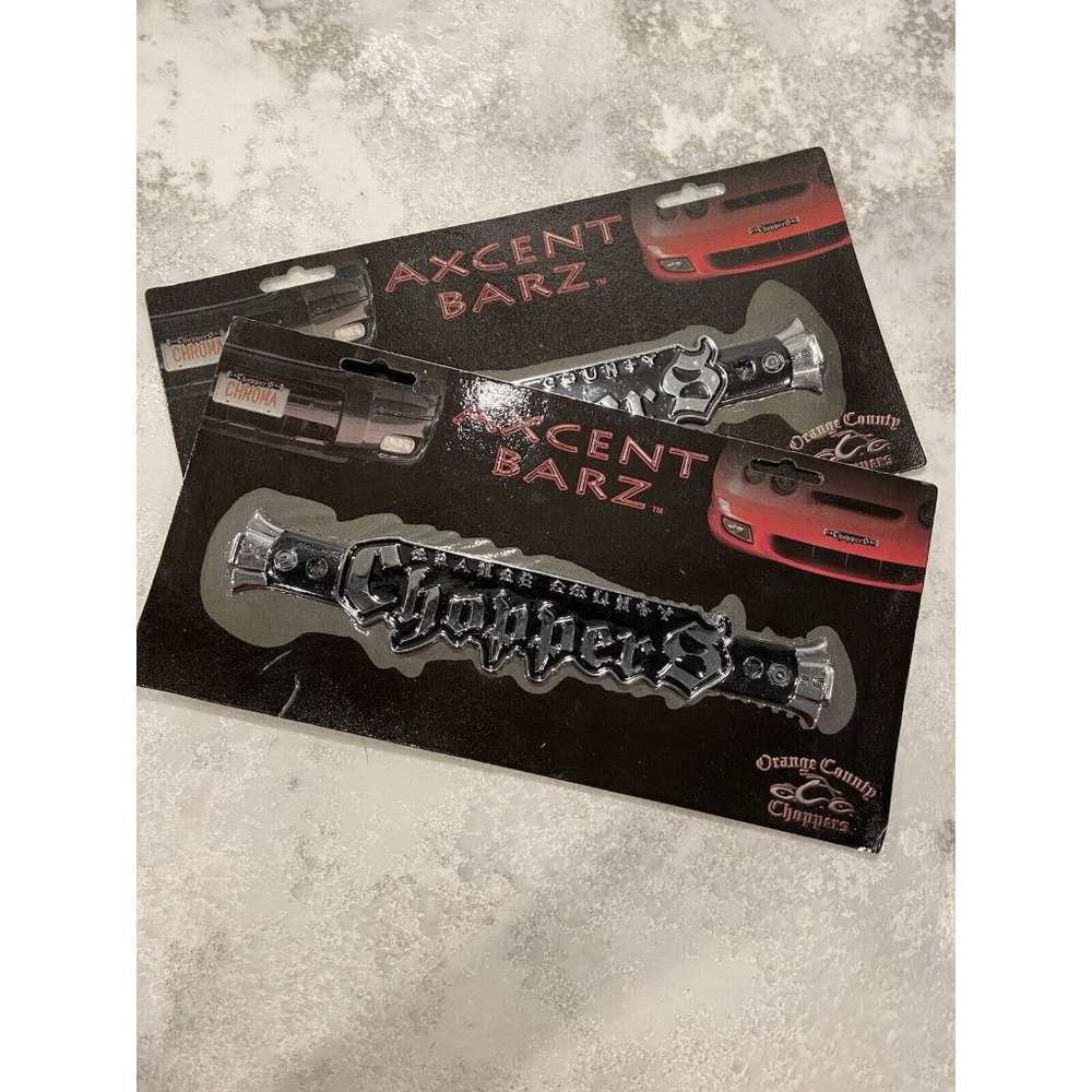 Orange County Choppers accent bar Solid Metal (2) License Plate Or Bumper 2004